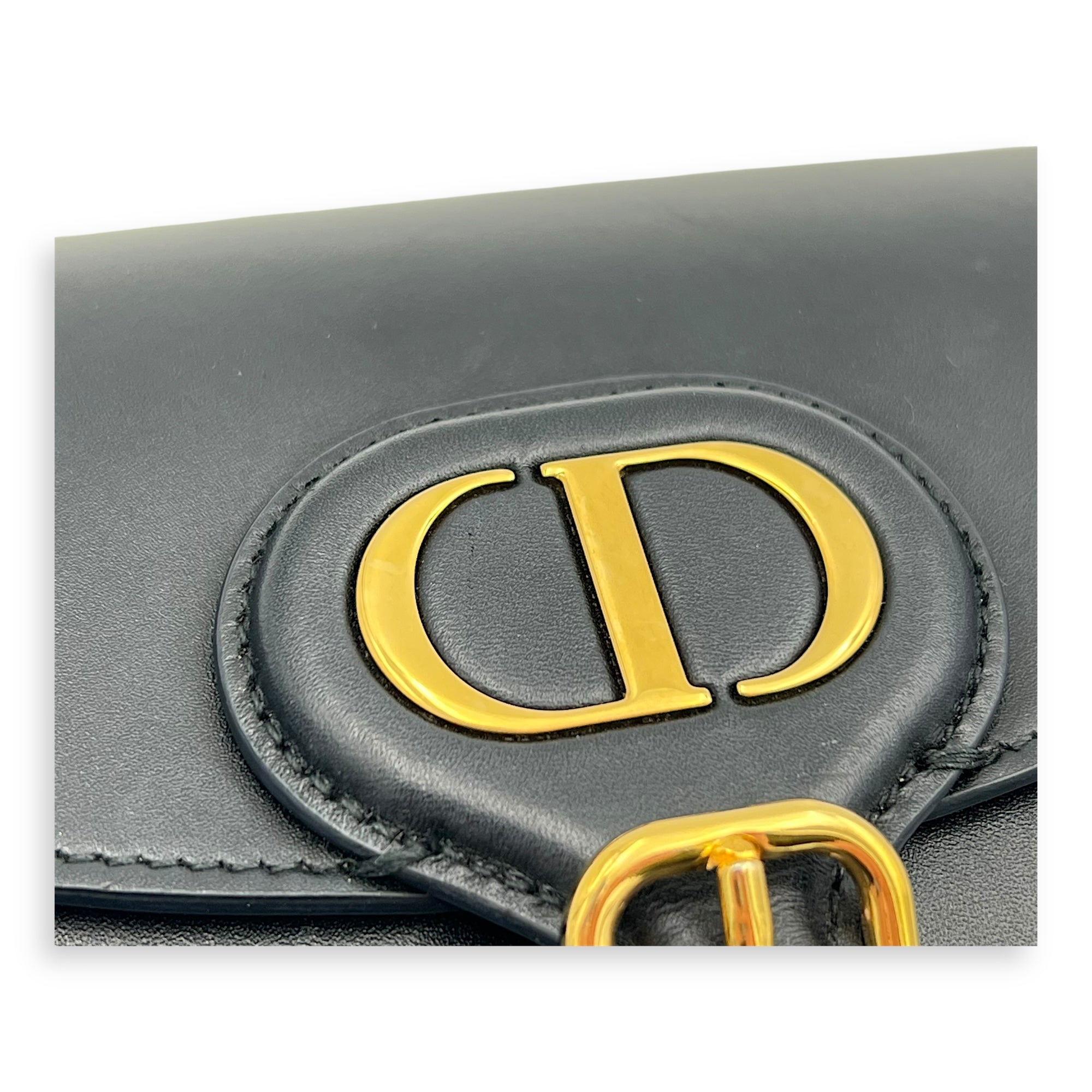 Bobby Shoulder Bag Small Black in Calfskin, Gold hardware - Image 14