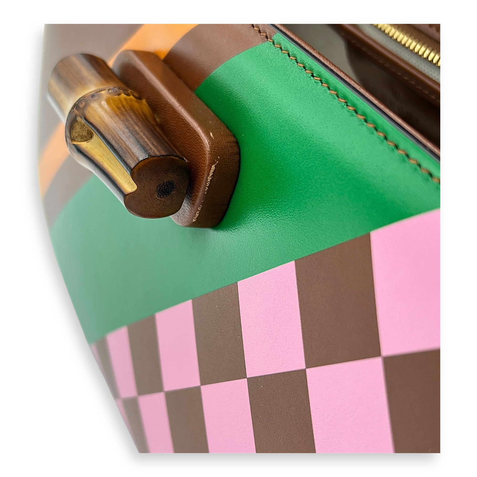 Bamboo 1947 Medium Brown Top Handle Bag in Calfskin, Gold hardware - Image 10