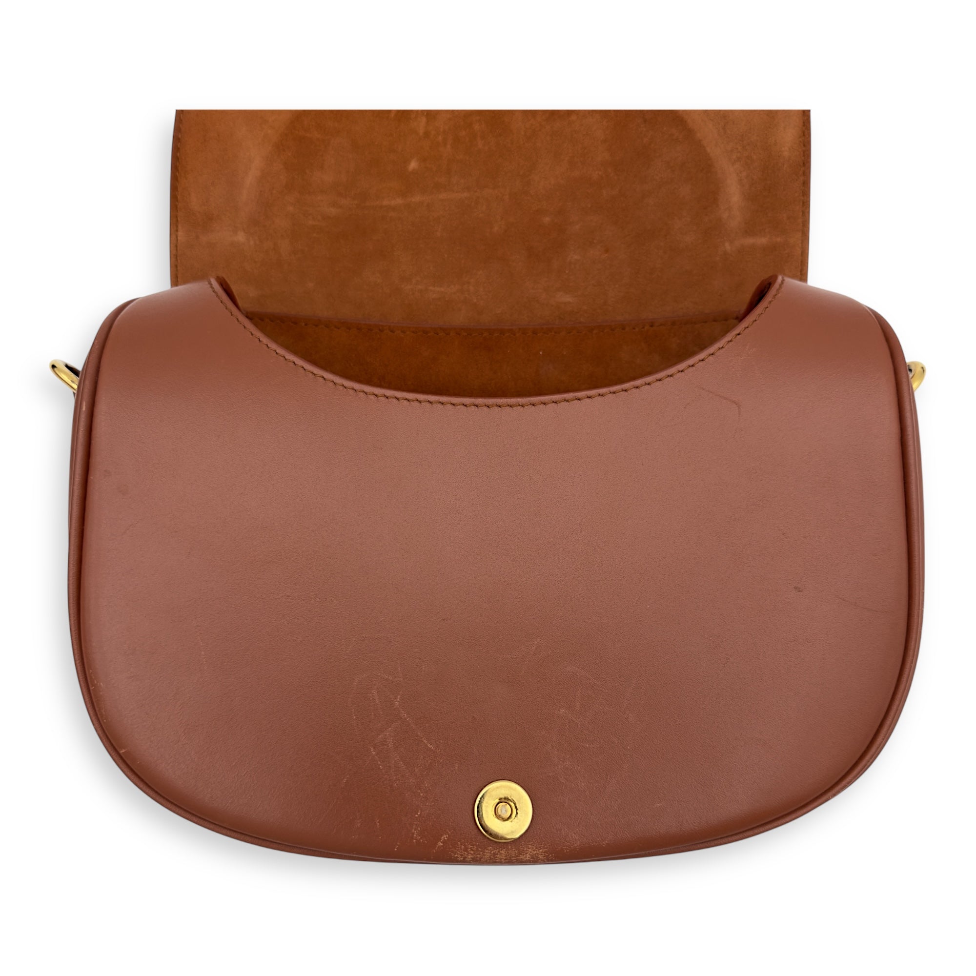 Bobby Shoulder Bag Brown in Calfskin, Gold hardware - Image 23