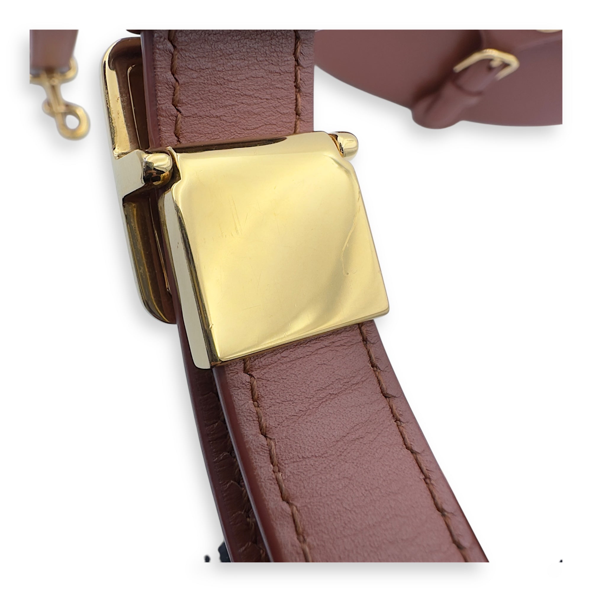 Bobby Shoulder Bag Brown in Calfskin, Gold hardware - Image 27