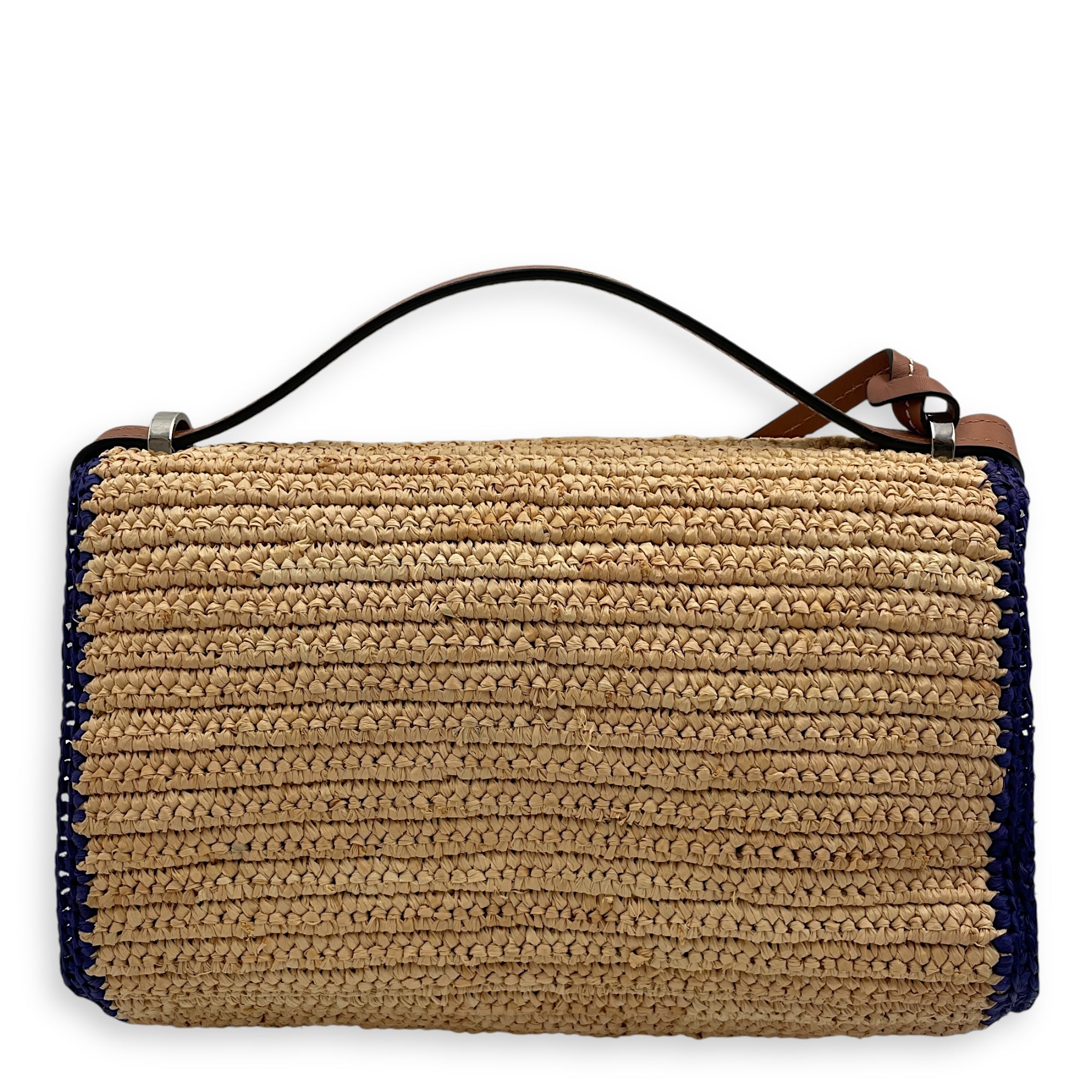 Barcelona Flap 24x15x10cm Beige, blue, purple, brown Crossbody Bag in Calfskin, Silver hardware - Image 3