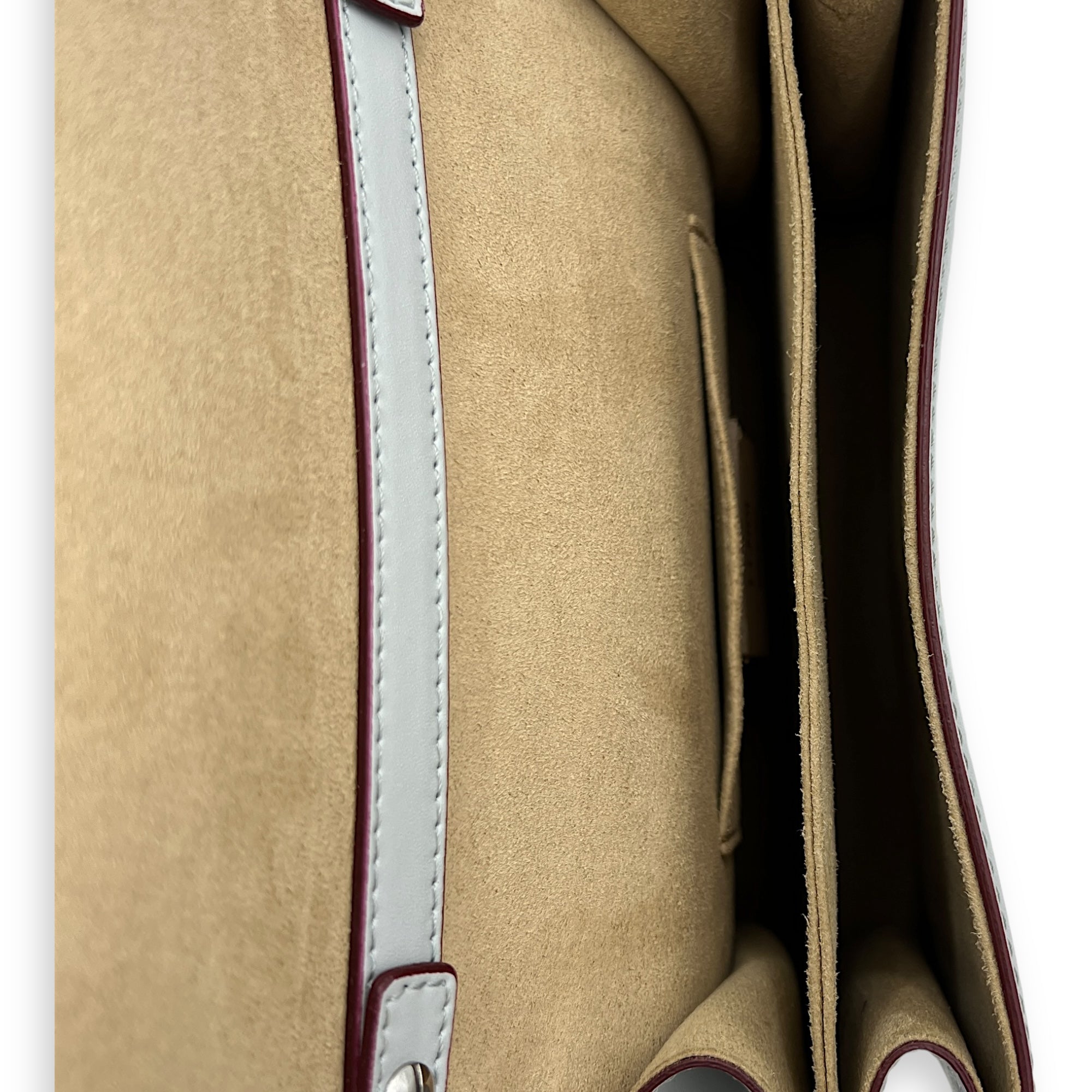 Kan I Small Crossbody bag in Calfskin, Silver Hardware - Image 16