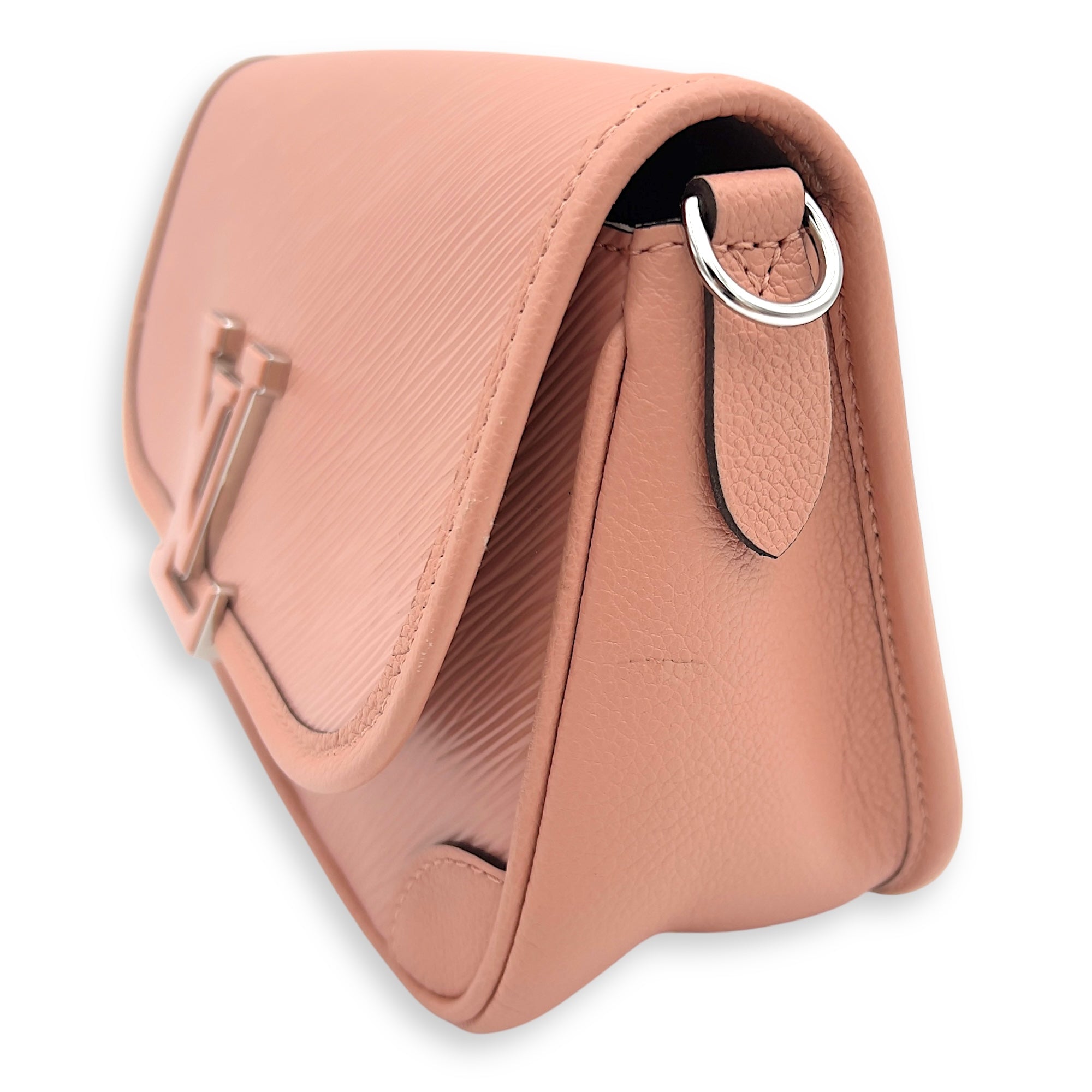 Buci Shoulder Bag Pink in Epi Leather, Silver hardware - Image 4