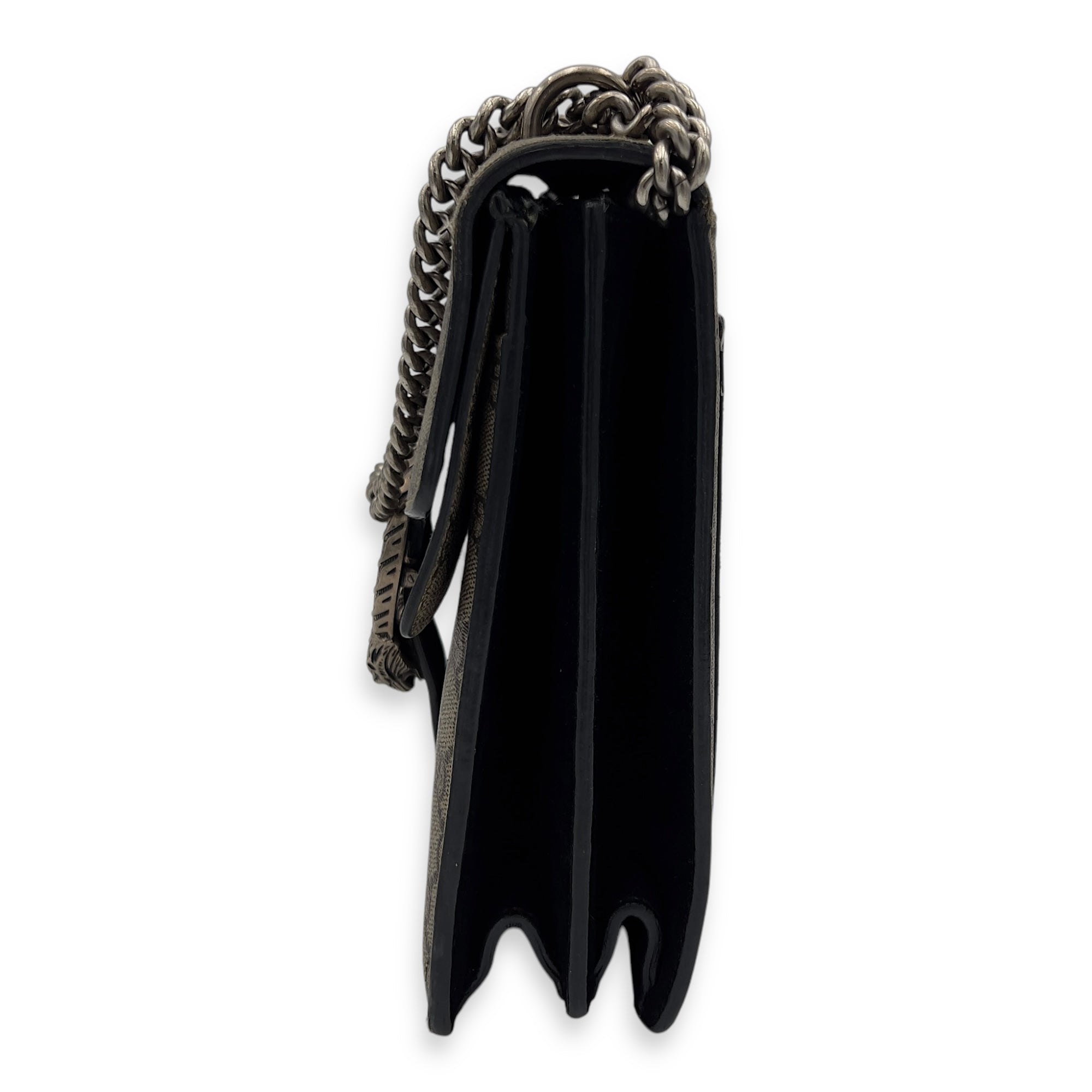 Dionysus Shoulder Bag Beige in Suede Leather, Silver hardware - Image 5