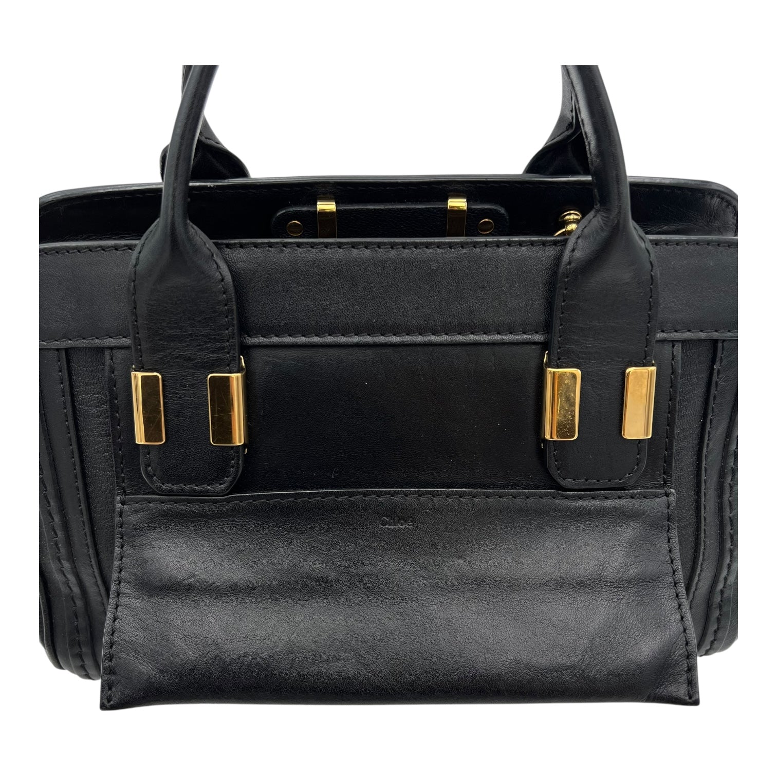 Others Top Handle Bag Black in Calfskin, Gold hardware - Image 8