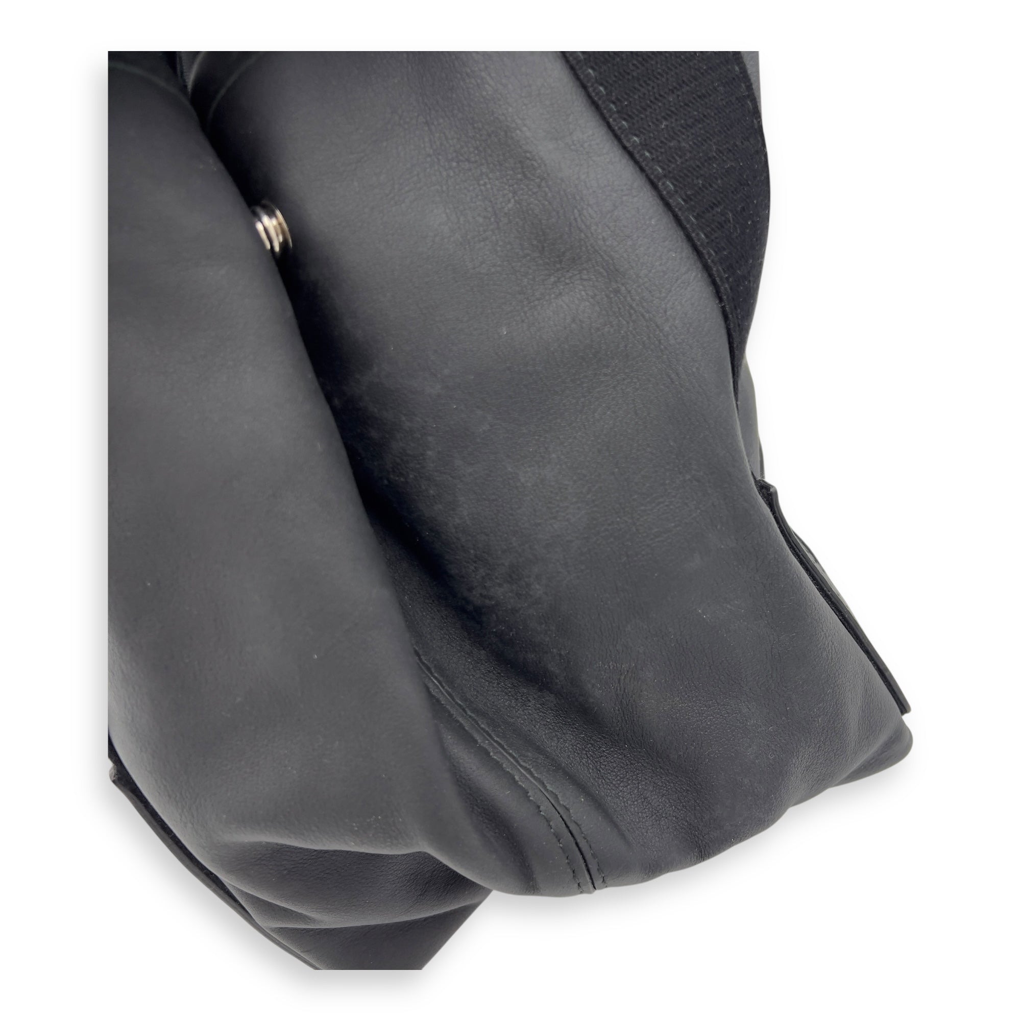 Cabas Tote Bag Black in Calfskin, Silver hardware - Image 9