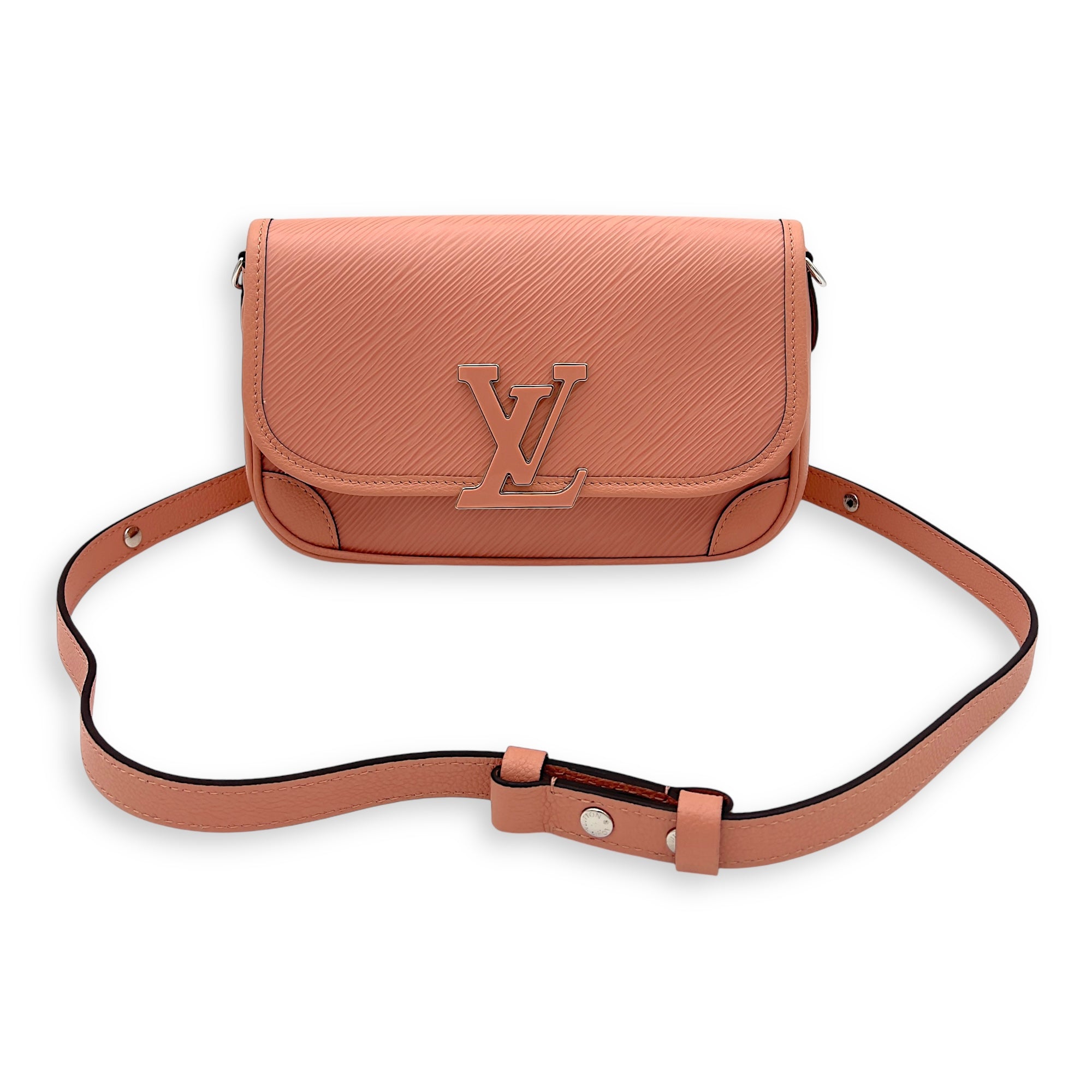 Buci Shoulder Bag Pink in Epi Leather, Silver hardware - Image 11