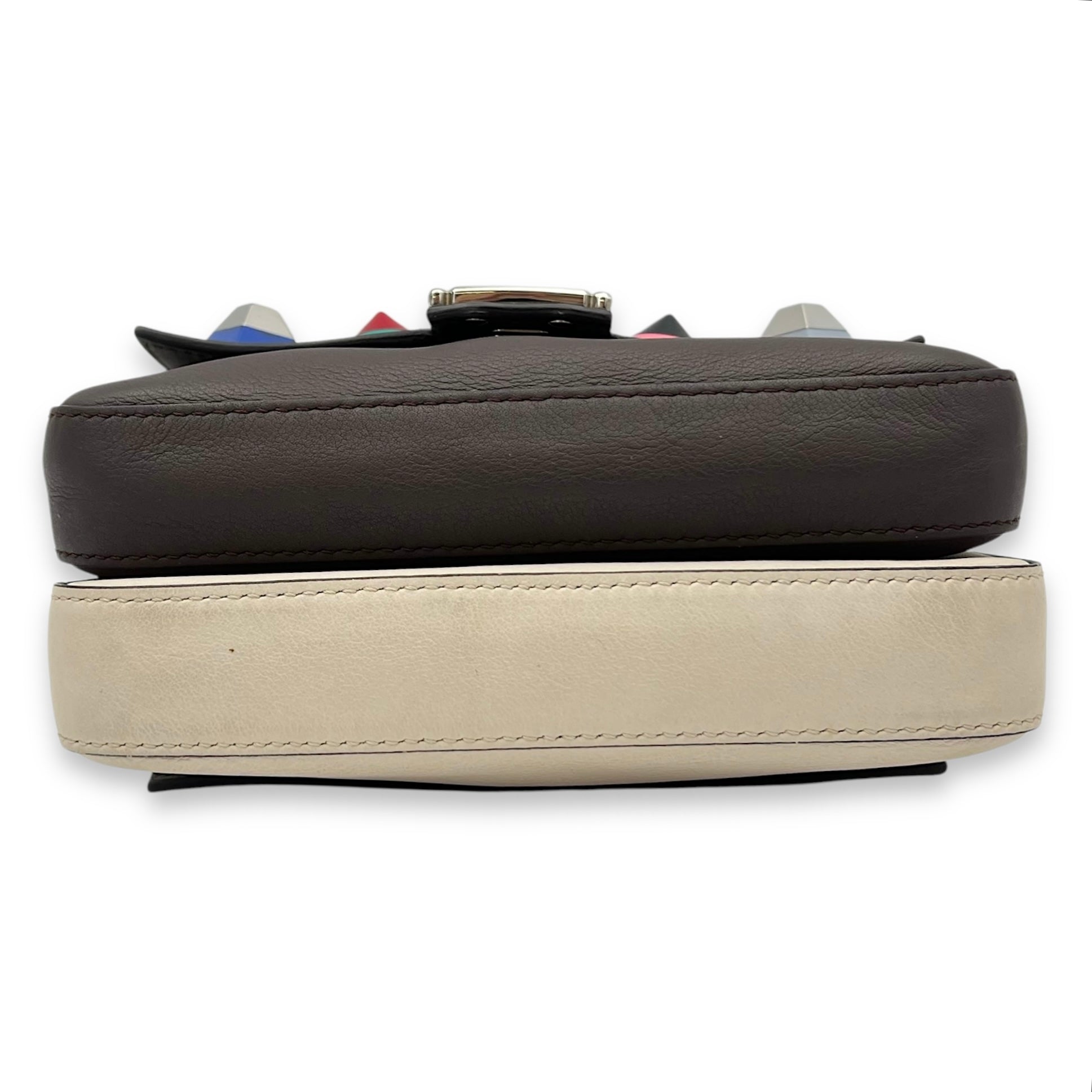 Double Baguette Crossbody Bag Multi-colour in Calfskin, Silver hardware - Image 5