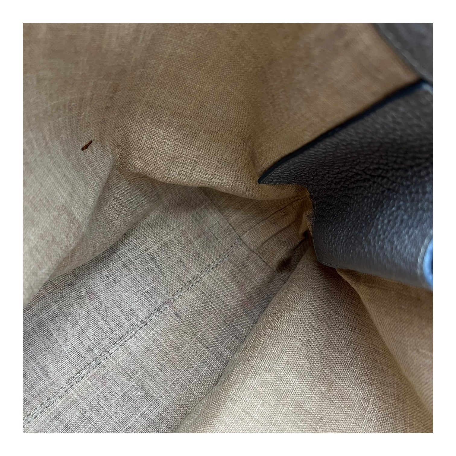 Selleria Metallic Grey Tote Bag in Calfskin, Silver hardware - Image 9