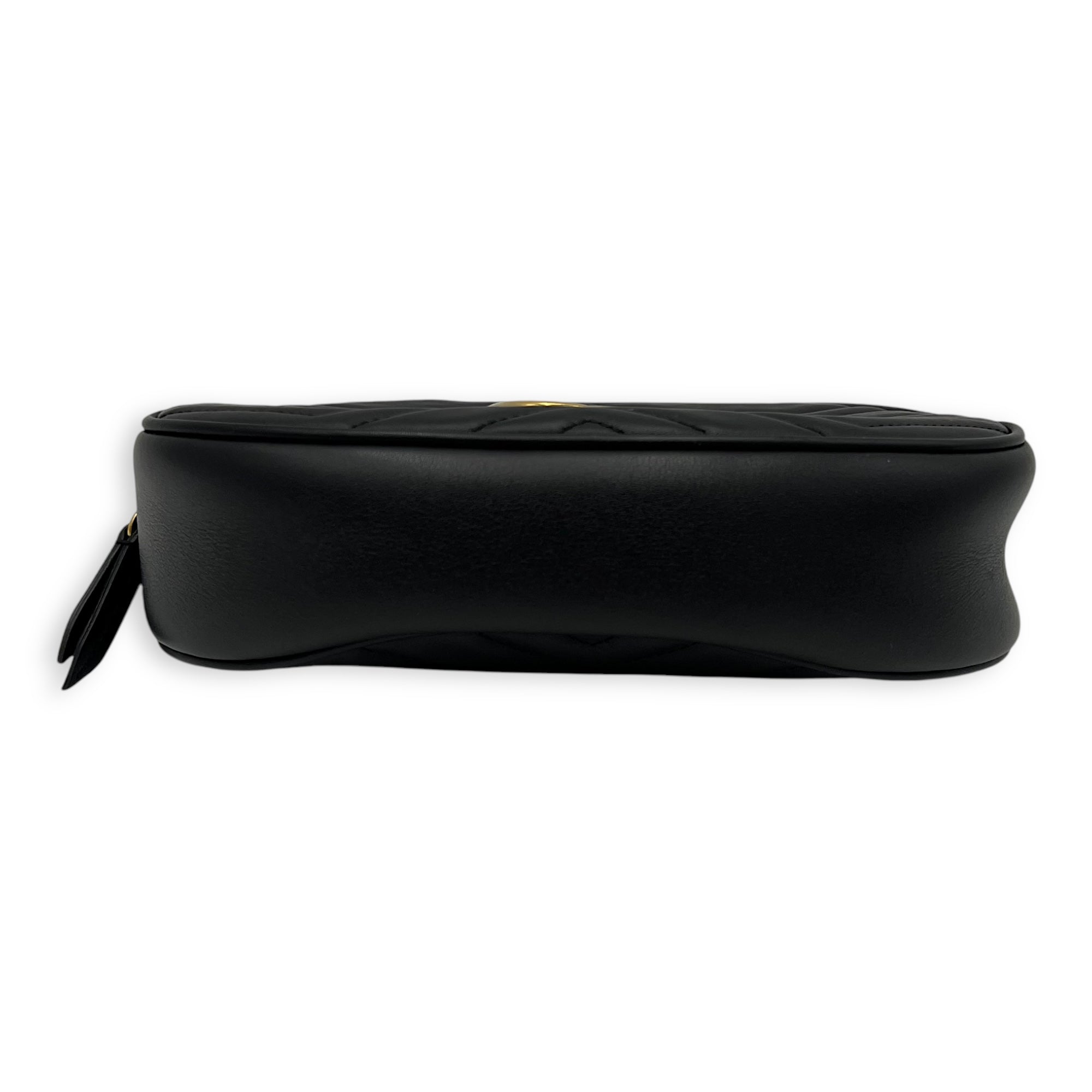 GG Marmont 85 Black Belt Bag in Calfskin, Gold hardware - Image 6