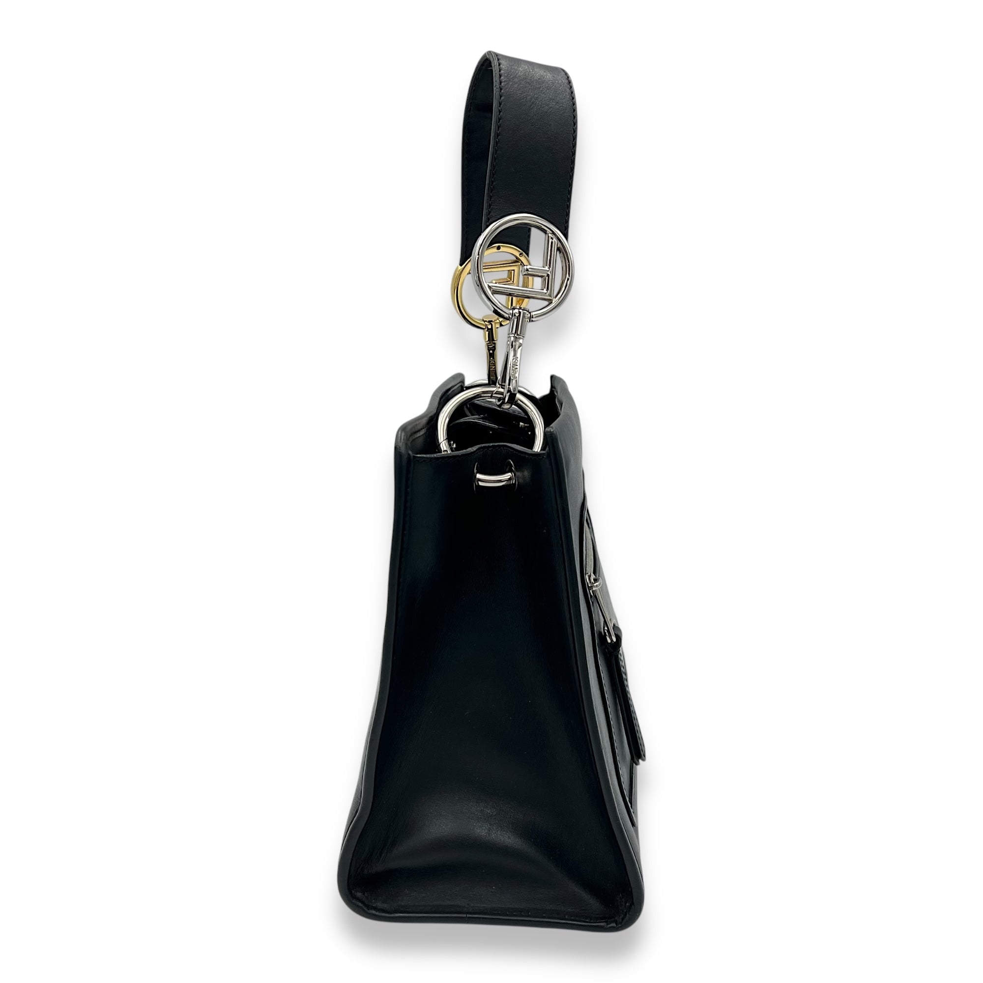 Runaway Shoulder Bag Black in Calfskin, Gold hardware - Image 4