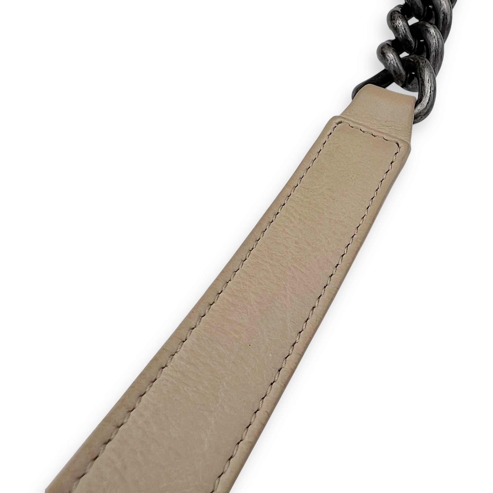 Boy Medium Beige Shoulder Bag in Calfskin, Gunmetal hardware - Image 18