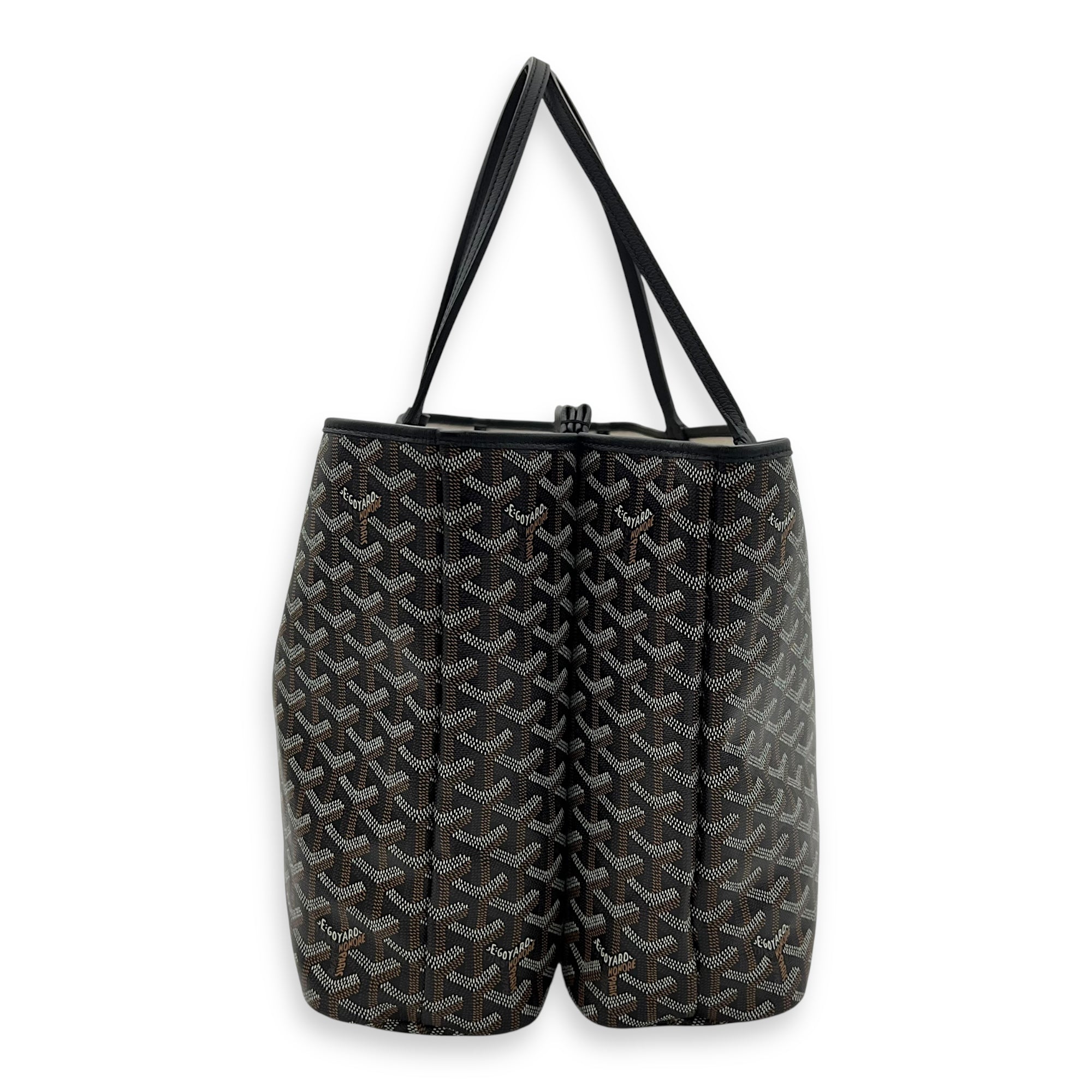 Isabelle PM Black Tote Bag in Coated Canvas, Silver hardware - Image 4