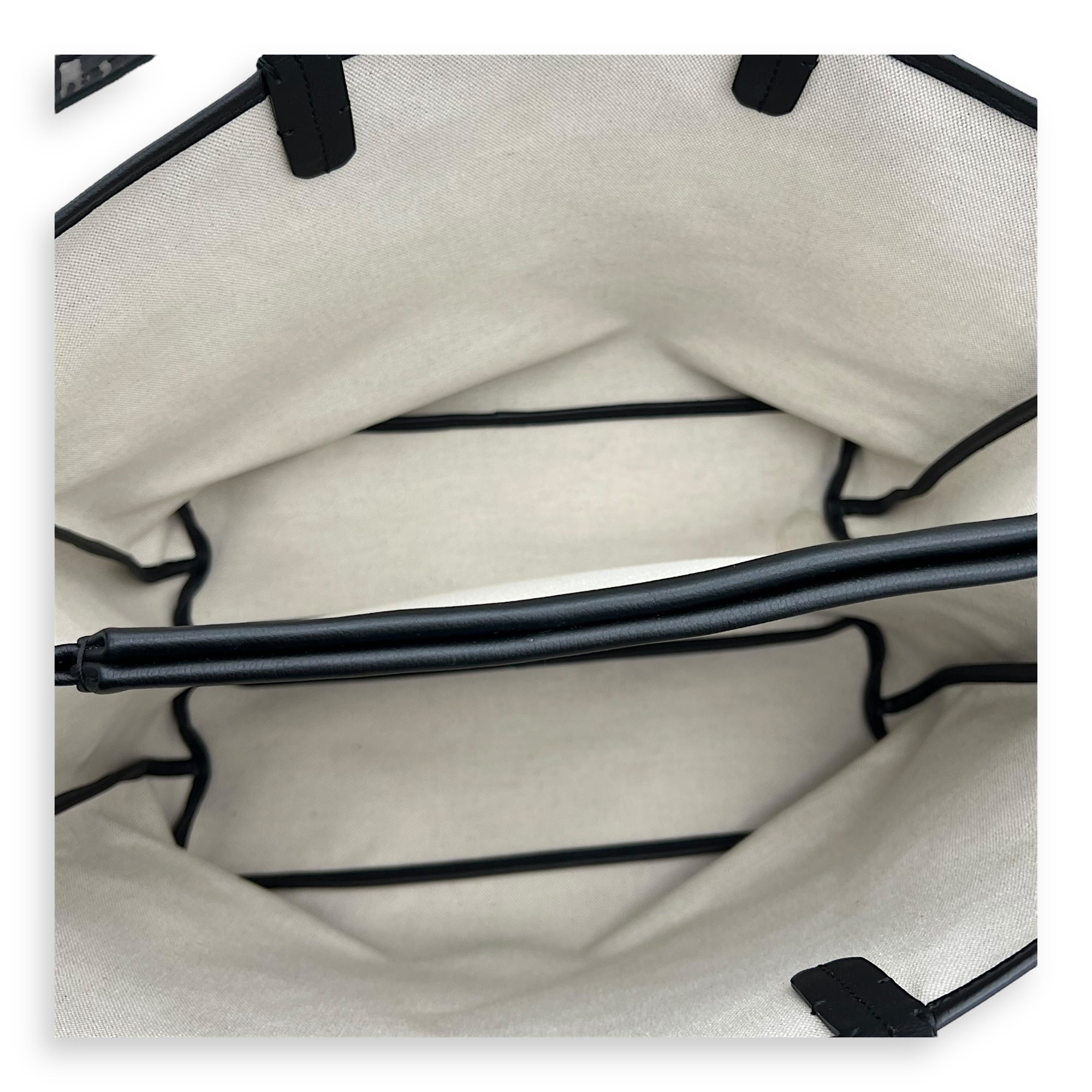 Isabelle PM Black Tote Bag in Coated Canvas, Silver hardware - Image 7